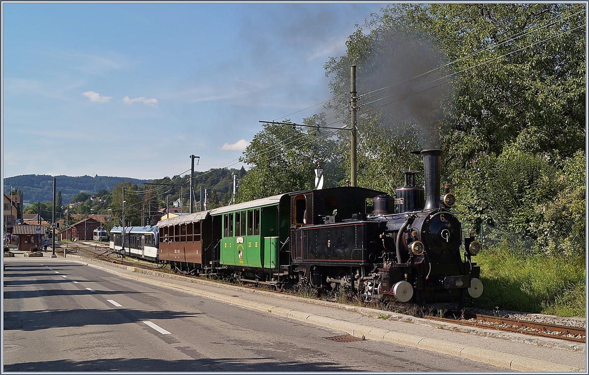 The Blonay-Chamby G 3/3 N° 6 on the way to Chaulin by Blonay. 

03.08.2019