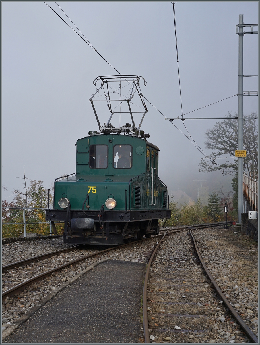 The Blonay-Chamby +GF+ Ge 4/4 N° 75 (1913) in Chamby.

31.10.2021