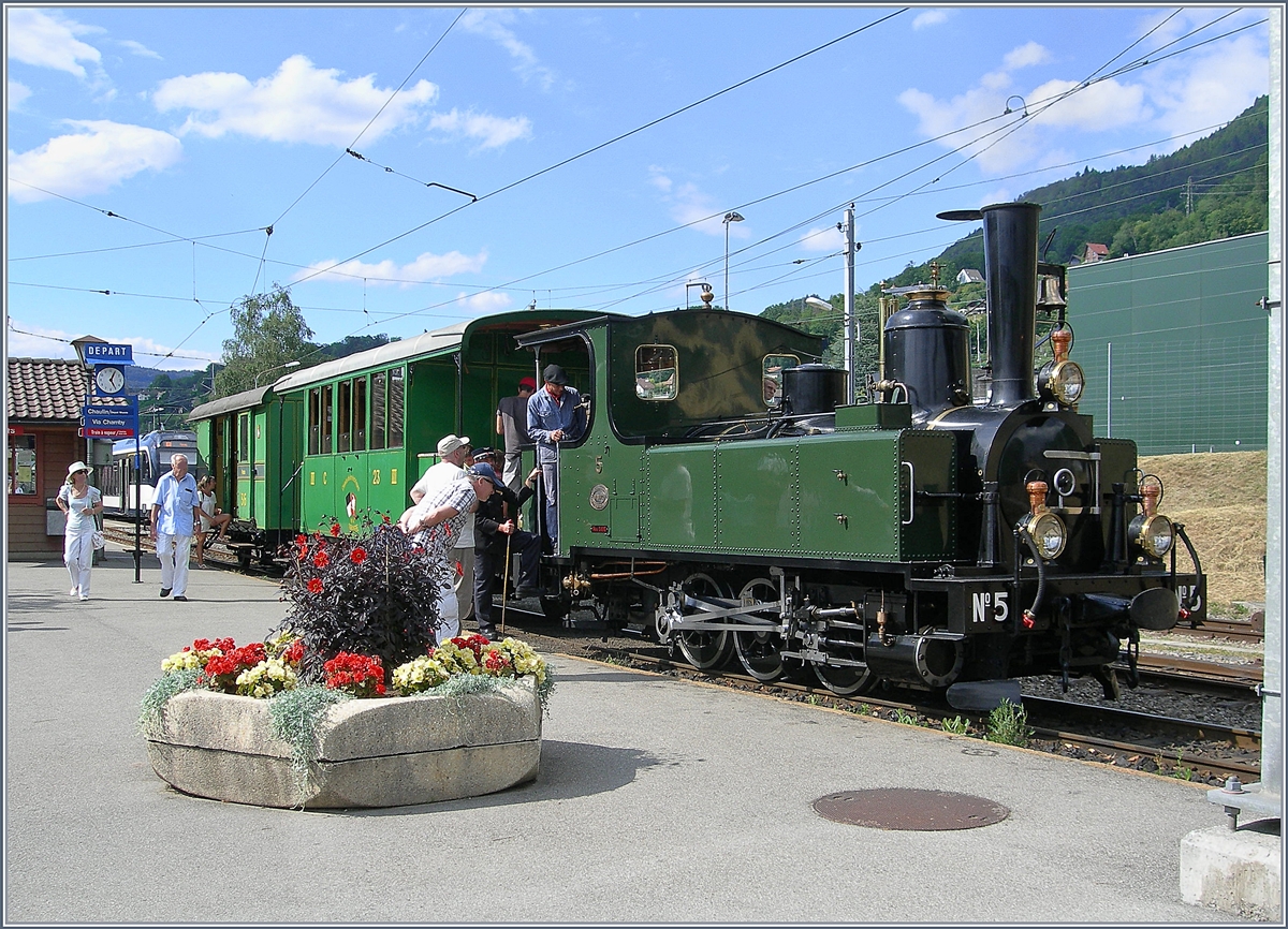 The Blonay Chamby LEB G 3/3 N° 5 in Blonay.

14.07.2019