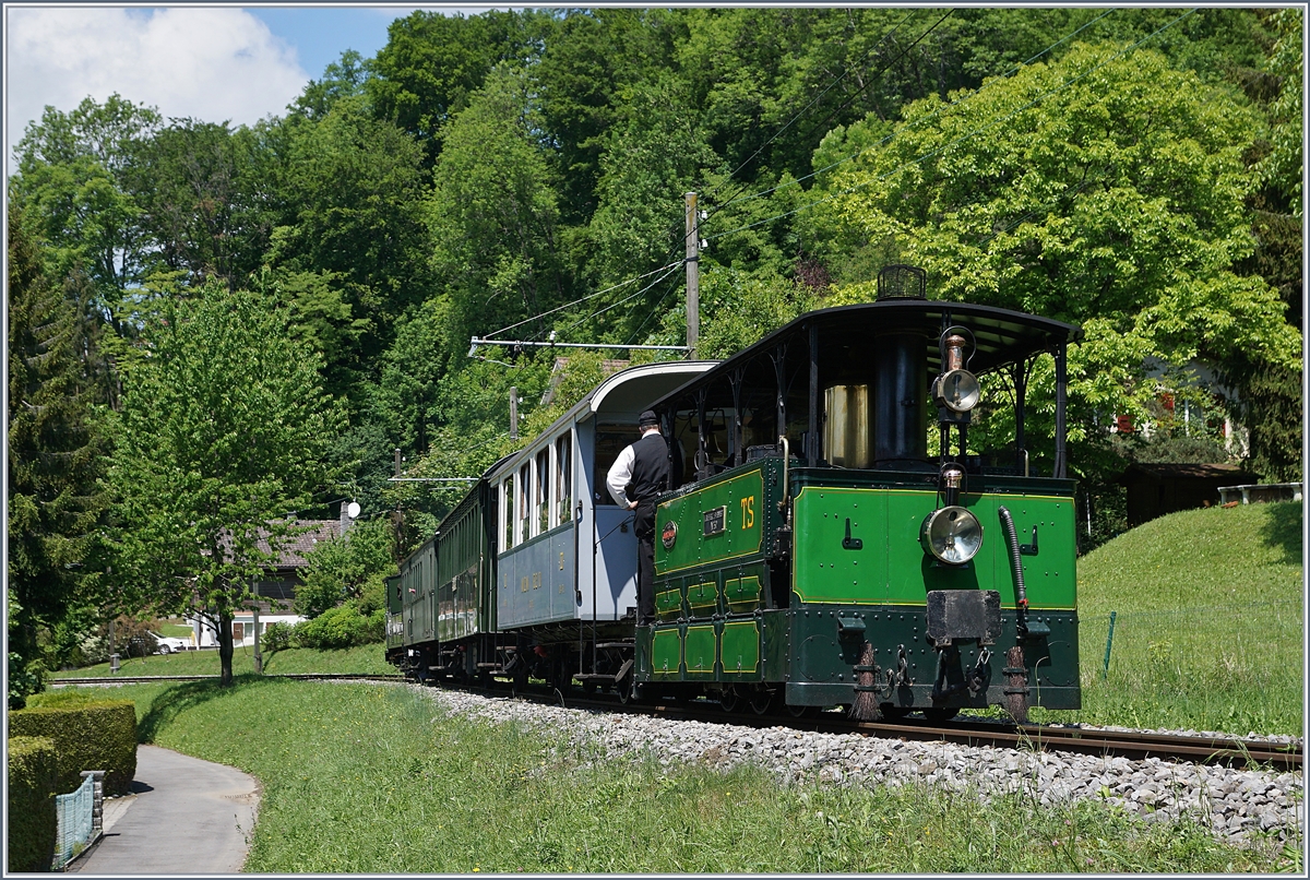 The Blonay Chamby Mega Steam Festival 2018: The TS 60 (1989) from the Musée des Tramways à Vapeur et chemain de Fer Secondaires français by Blonay.
20.05.2018