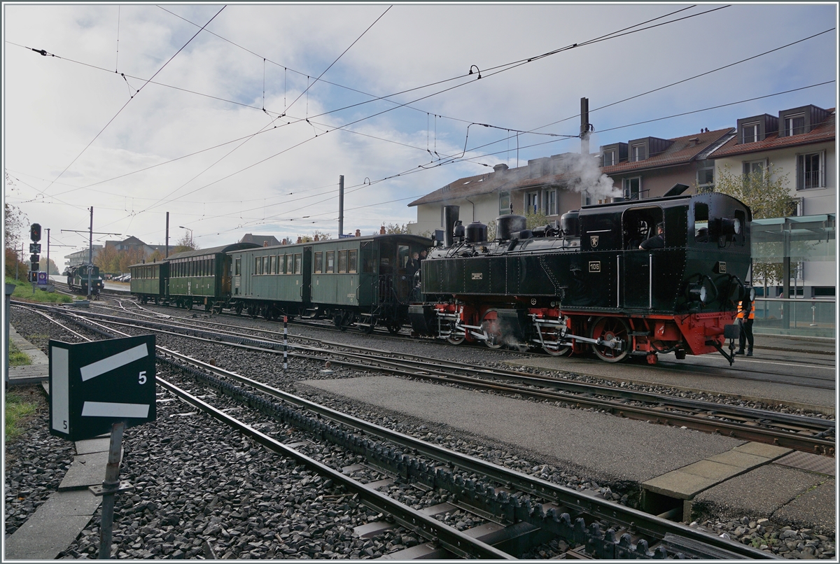 The Blonay-Chamby Railway G 2x 2/2 105 in Blonay.

31.10.2021