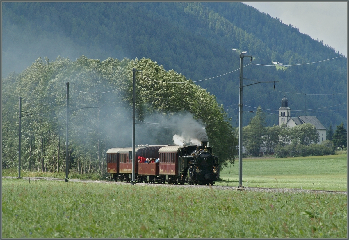 The Bloonay Chamby HG 3/4 N° 3 by Oberwald (100 years Brig - Gletsch).
16.08.2014