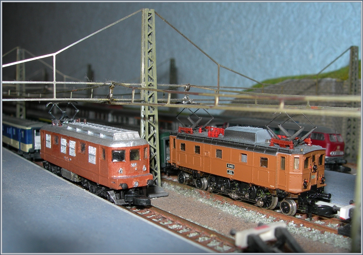 The BLS Ae 4/4 and the SBB Ae 3/6 III in Z Gauge.
01.10.2016 