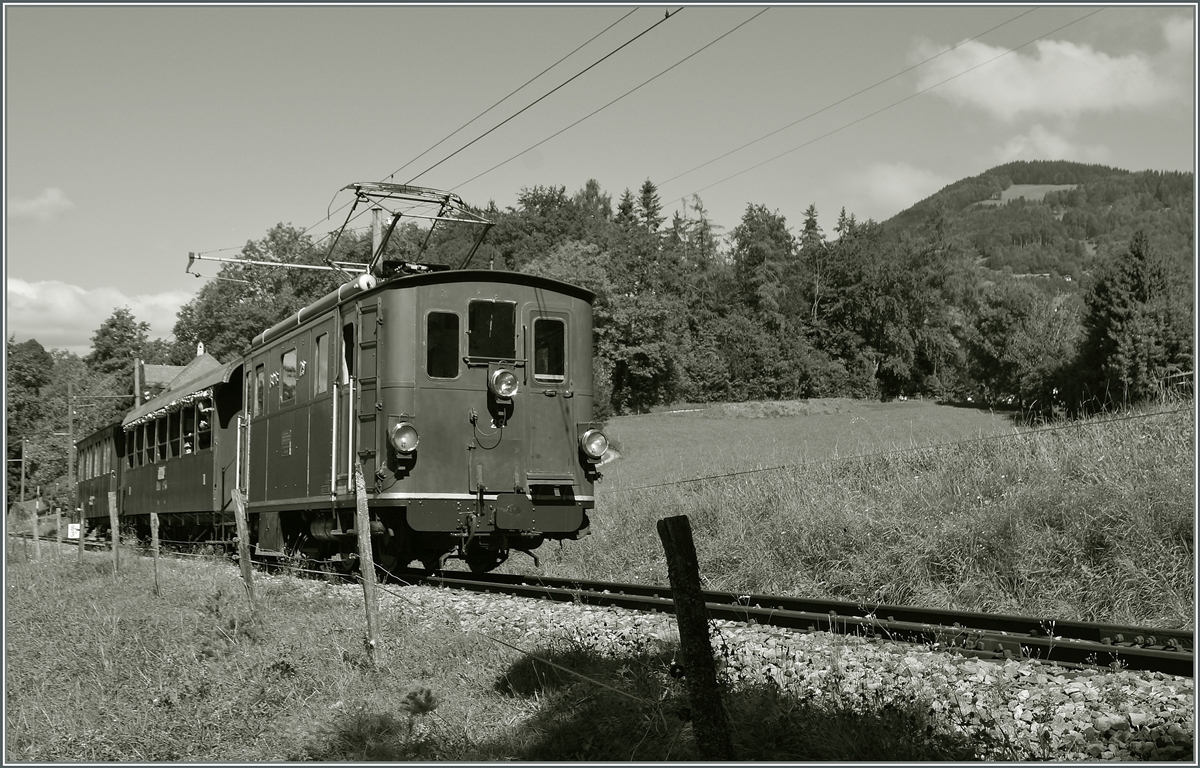 The BOB HGe 3/3 N° 29 near Chaulin.
13.09.2014