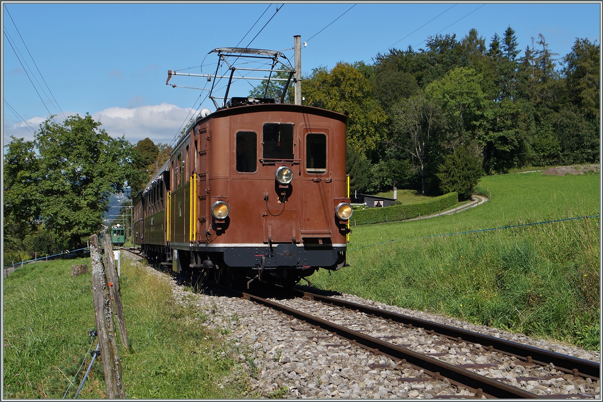 The BOB HGe 3/3 N° 29 near Chaulin.
13.09.2014