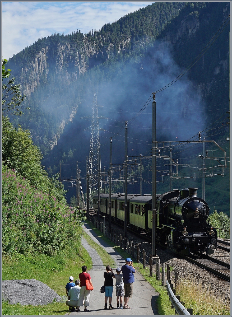 The C 5/6 2978  Elephant  near Göschenen.
28.07.2016