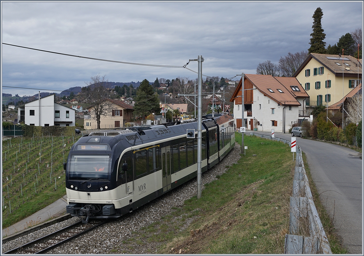 The CEV / MVR ABeh 2/6 7501 on the way to Montreux by Planchamp. 

12.03.2020
