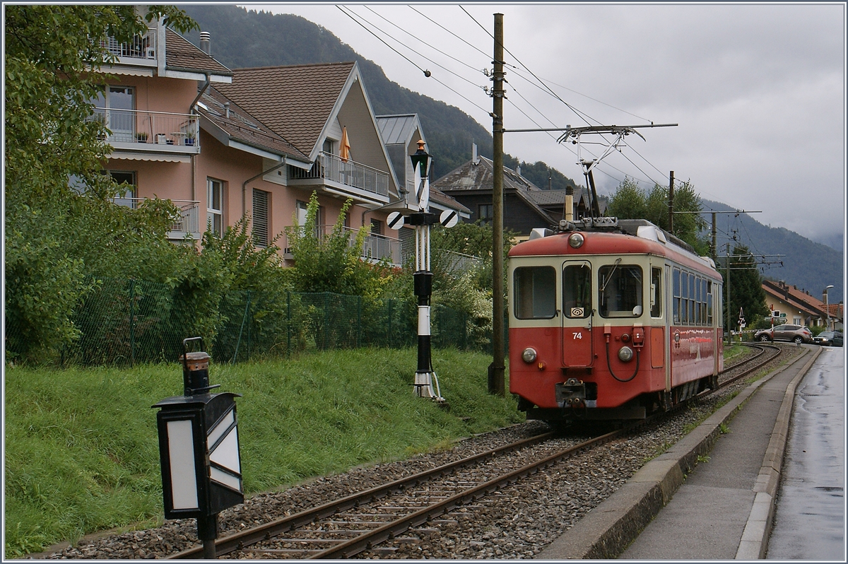 The CEV BDeh 2/4 74 by the Blonay-Chamby in Blonay.
17.09.2016