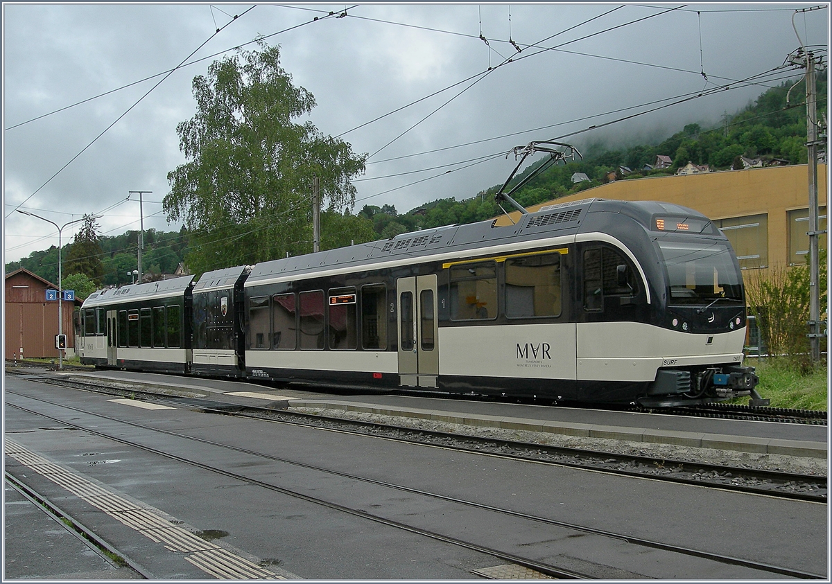 The CEV MVR ABeh 2/6 7503  Blonay-Chamby  in Blonay.
14. 05.2018