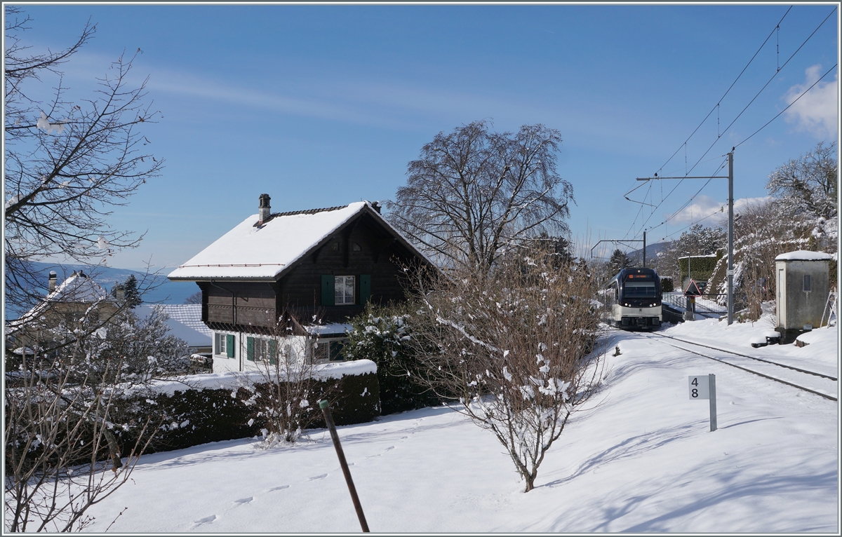 The CEV MVR ABeh 2/6 7506 between La Chiesaz and Château de Blonay on the way to the Les Pléiades. 

26.01.2021