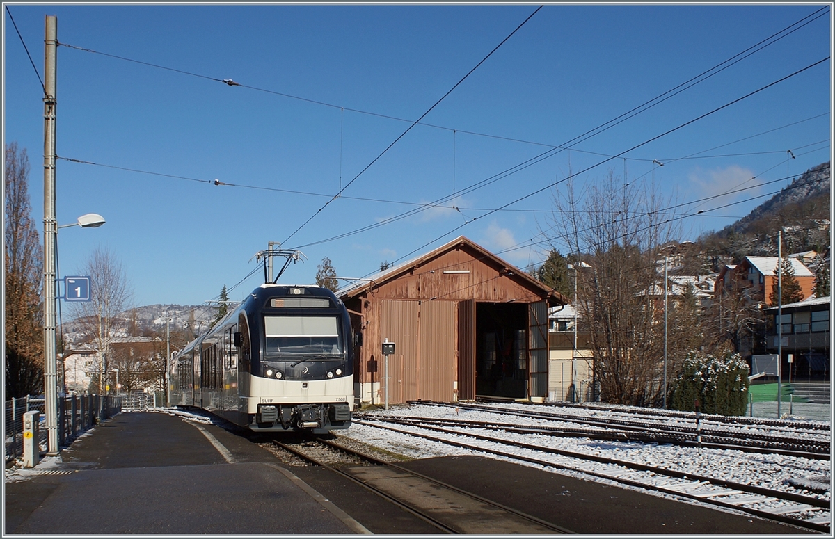 The CEV MVR ABeh 2/6 7508 is arriving at Blonay. 

19.01.2024