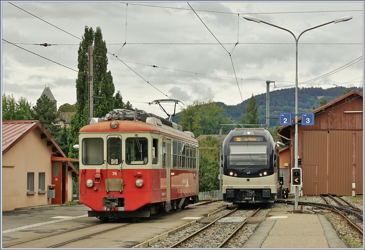 The CEV MVR BDeh 2/4 74 in Blonay.
17.09.2016