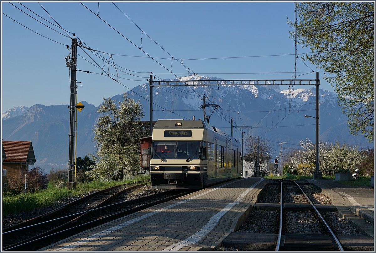 The CEV MVR Be 2/6 7001 in St Legier Gare.
03.04.2017