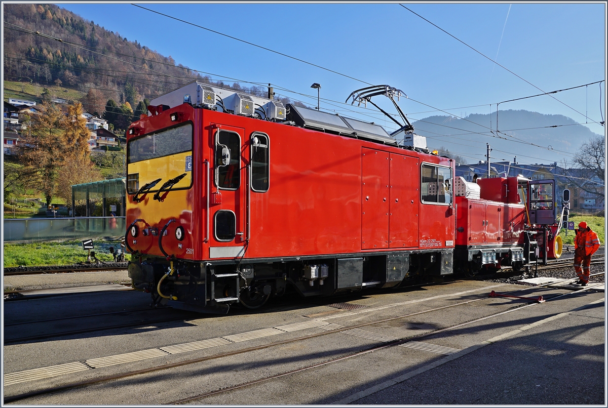 The CEV MVR HGem 2/2 2501 in Blonay. 
08.12.2016