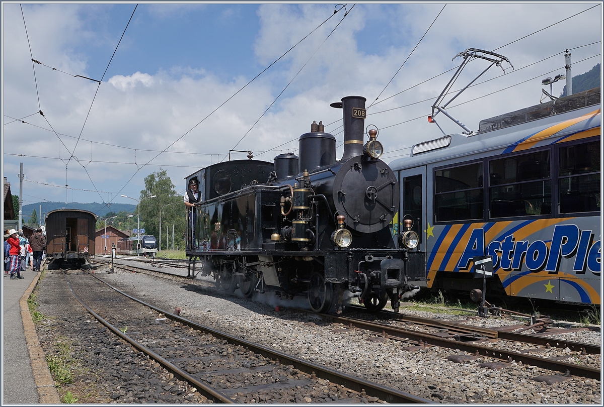 The Dampfbahn Ballenberg SBB G 3/4 208 by the Blonay-Chamby in Blonay.

20. 05.2018