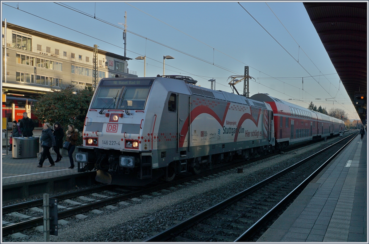 The DB 146 227-4 in Freiburg i.B.
30.11.2016