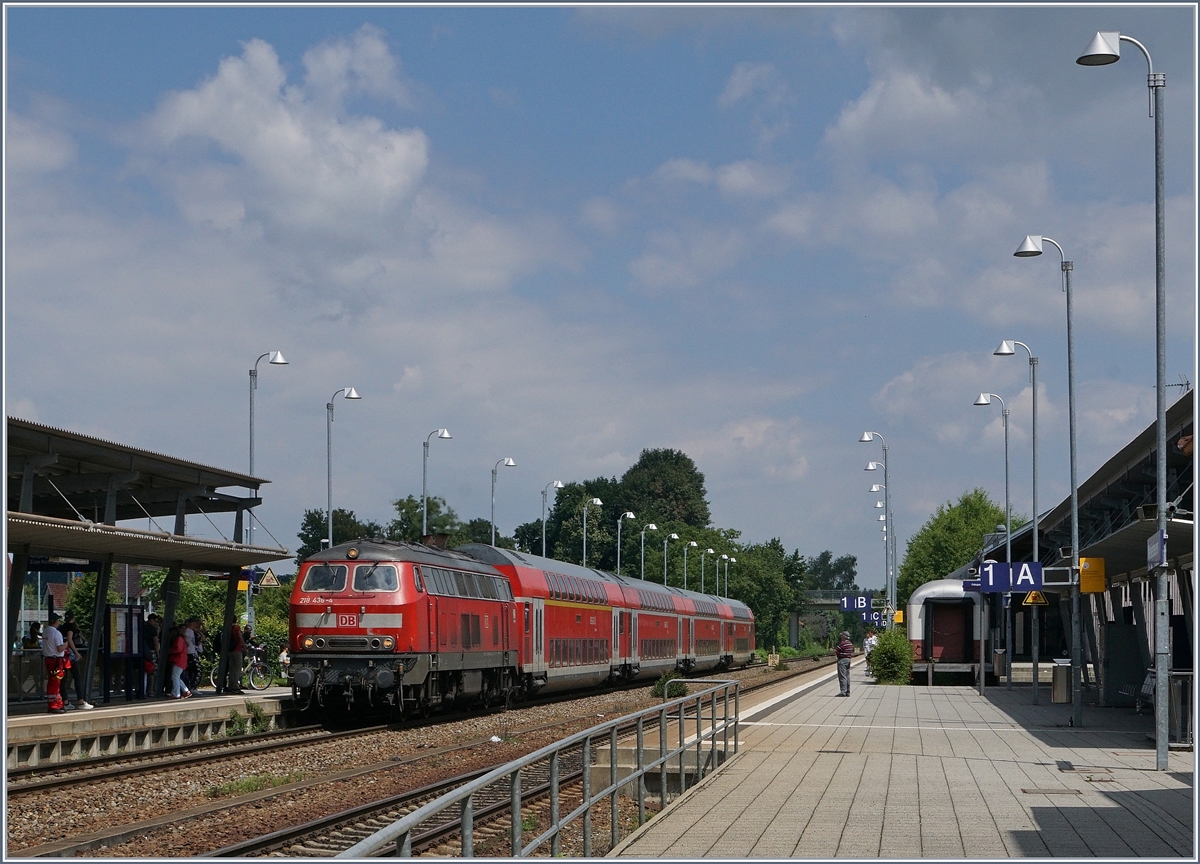 The DB 218 436-4 in Meckenbeuren.
16.7.2016