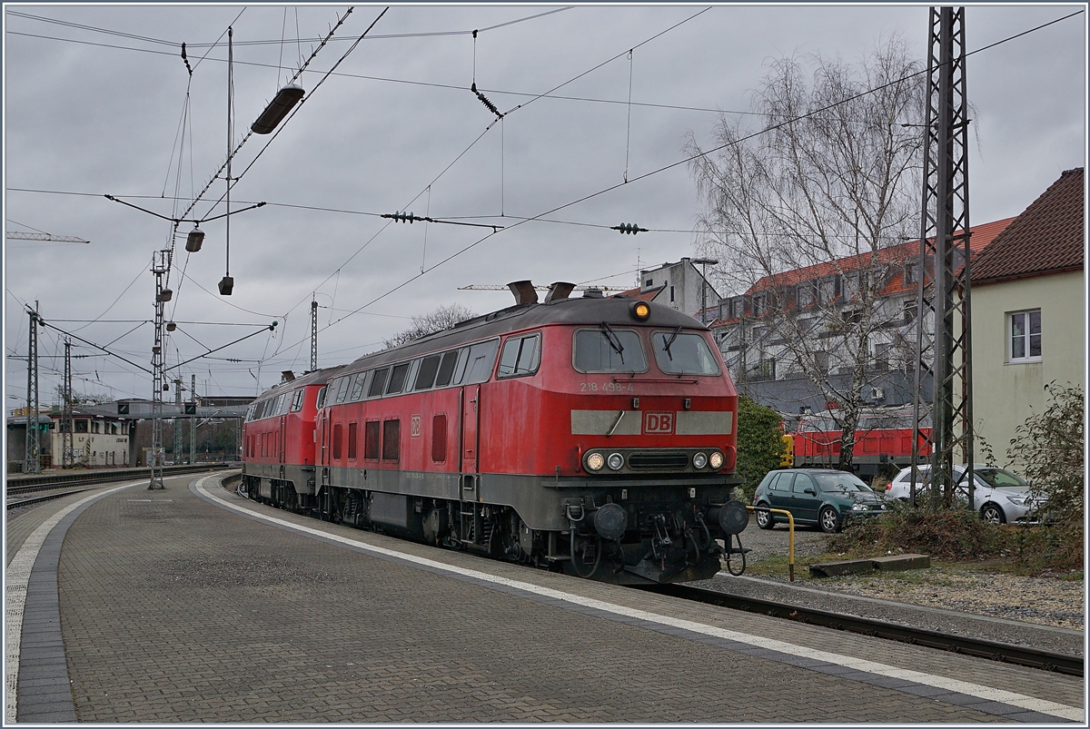 The DB 218 498-4 and 420-8 in Lindau Hbf. 

15.03.2019
