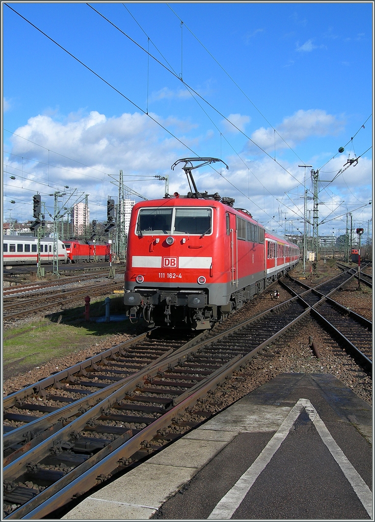 The DB E 162-4 in Stuttgart. 
03.03.2007