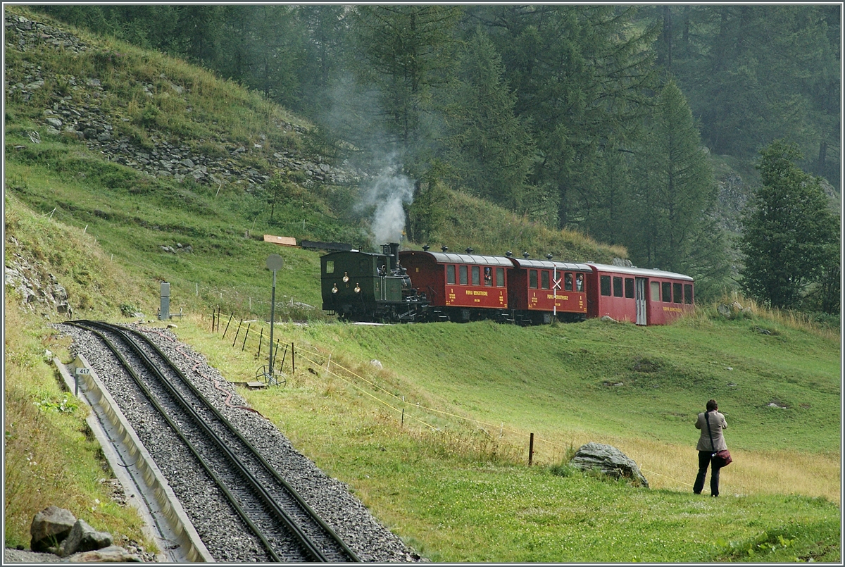 The DFB HG 2/3 Weisshorn is approching Oberwald.
16.08.2014