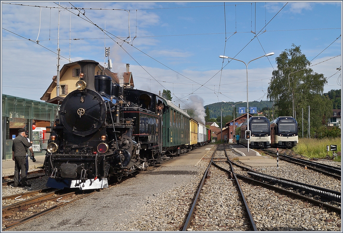 The DFB HG 3/4 N° 4 by the Blonay-Chamby Railway in Blonay on the way to Vevey. 

21.05.2018