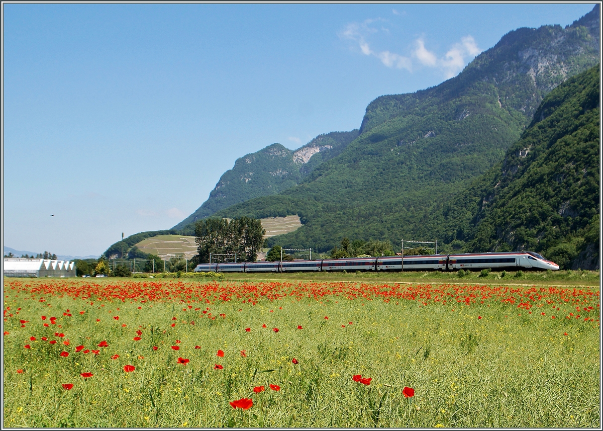 The EC 32 from Milan to Genevea near Roche VD. 
27.05.2015