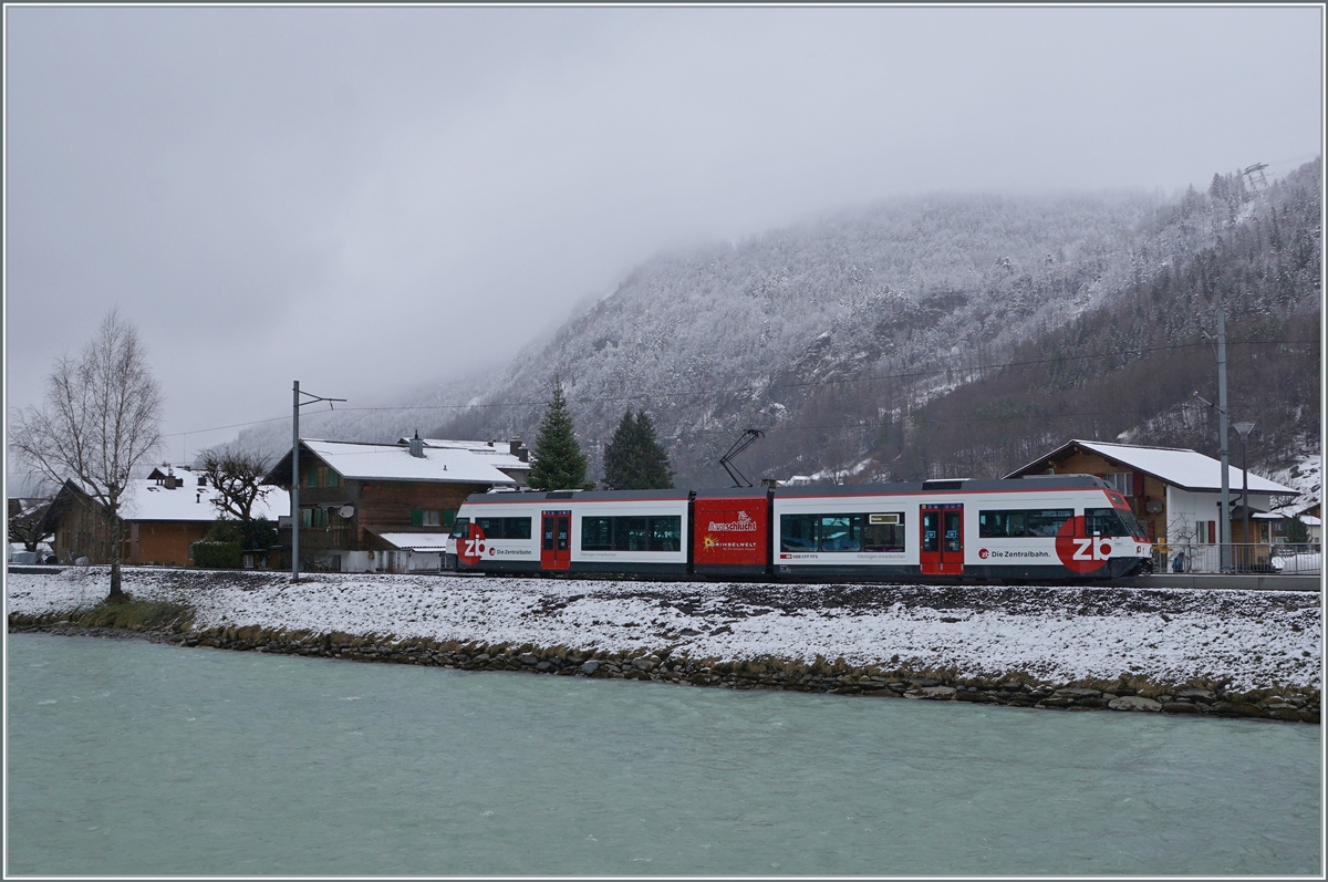 The ex CEV MVR GTW Be 2/6 7004  Montreux  is now by the Zentralbahn the Be 125 013 (90 85 847 0013-6) and is leaving Aareschlucht West Station on the way to Meiringen.

15.03.2021