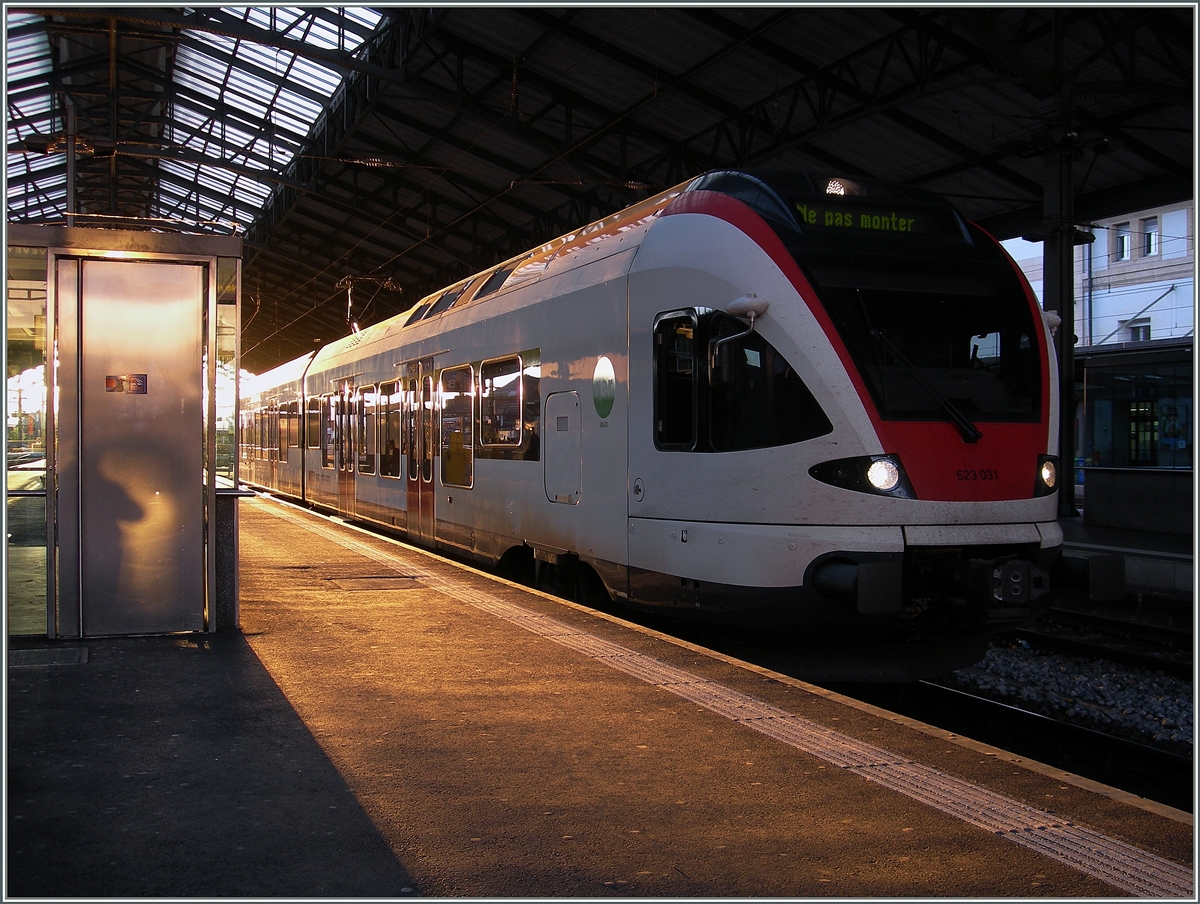 The Flirt 523 031 in Lausanne. 
14.04.2015