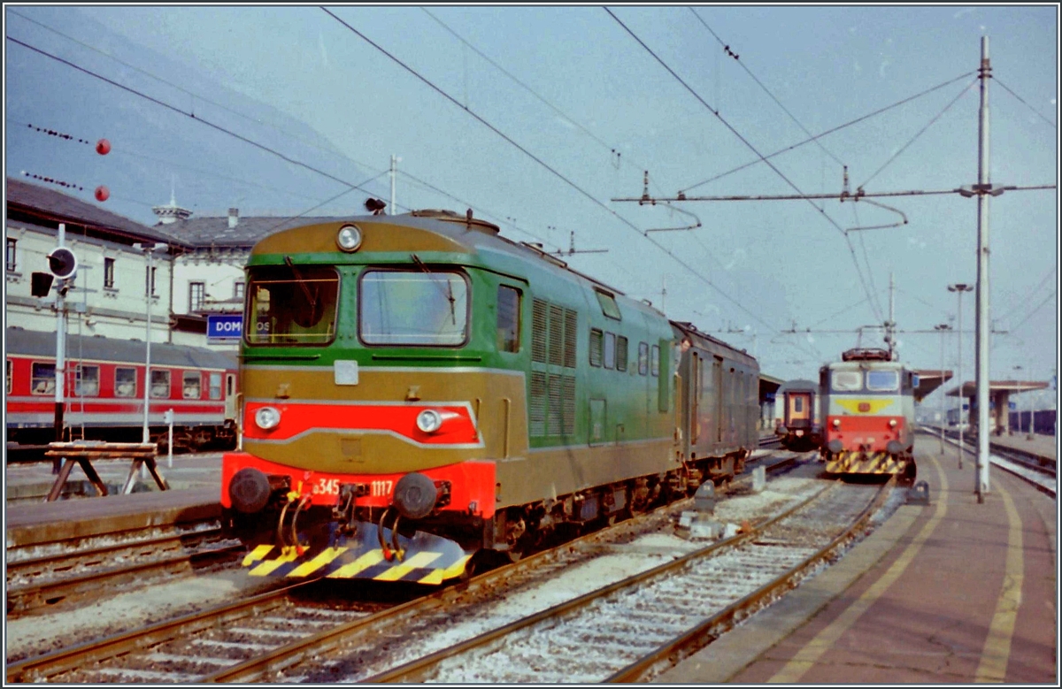 The FS 345 1117 in Domodossola. 

analog picture / spring 1997