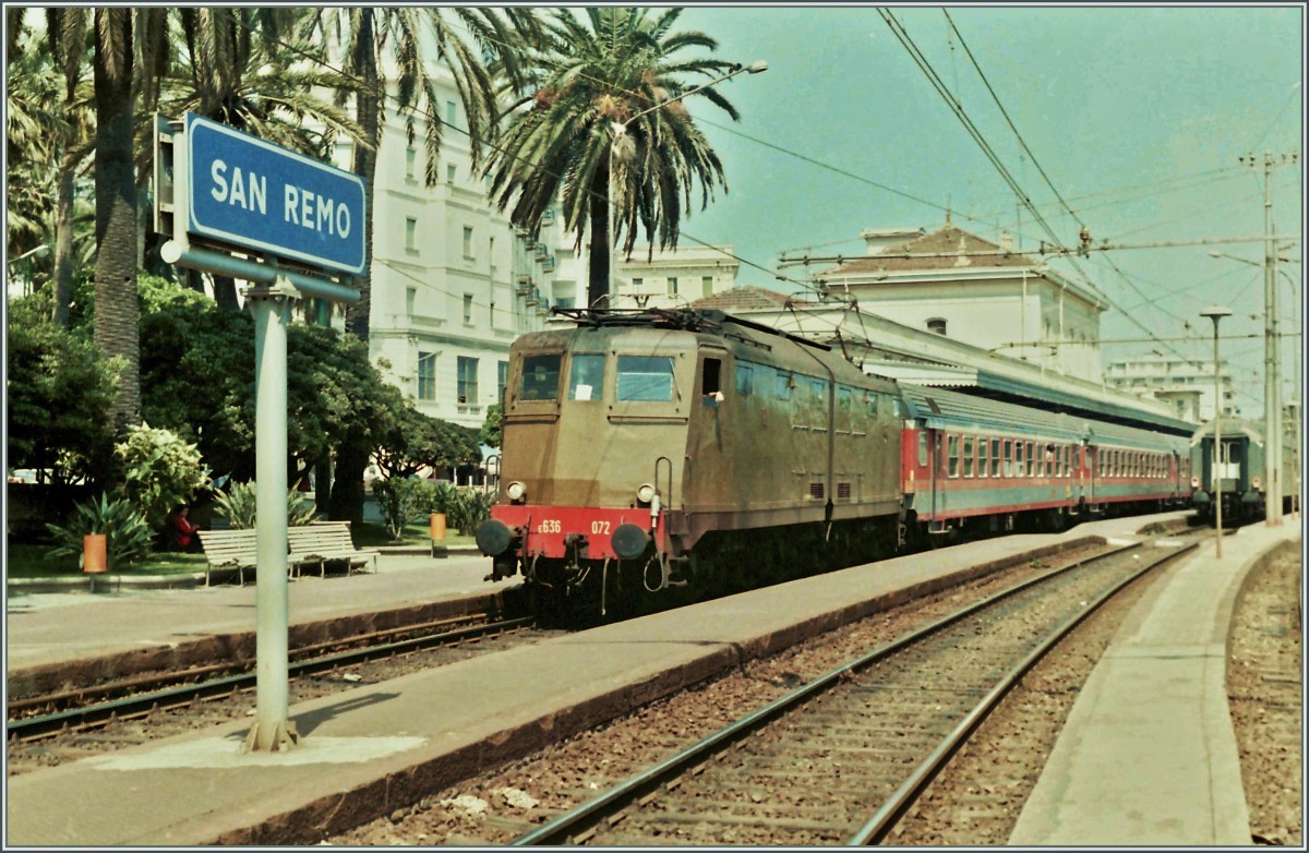 The FS 636 072 in the old San Remo Station.
Summer 1985