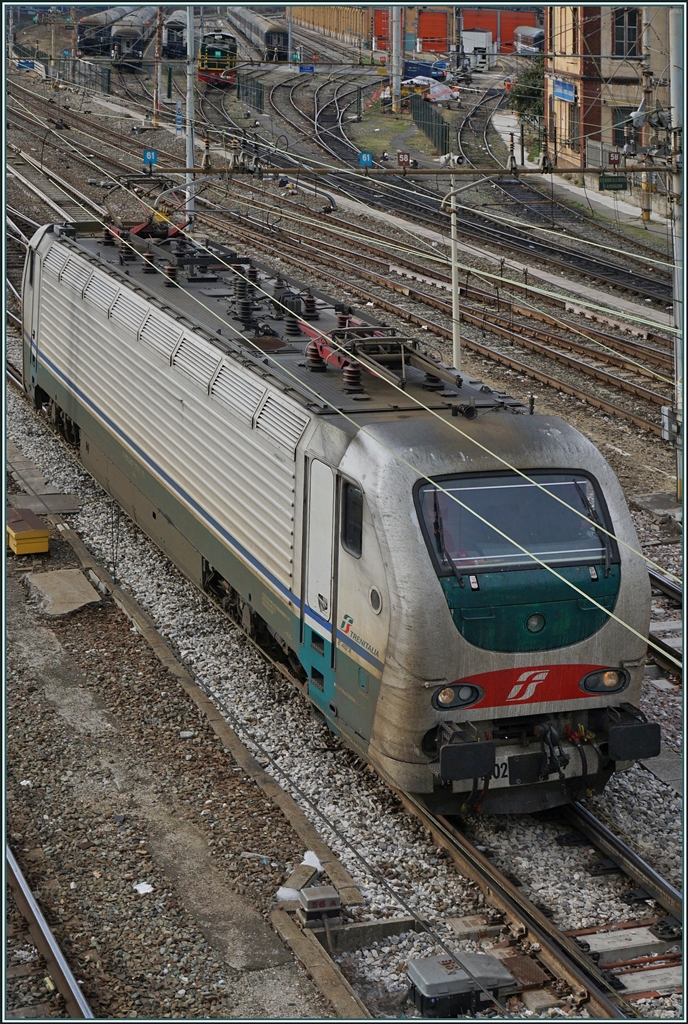 The FS E 402 B 171 in Torino PN.
09.03.2016