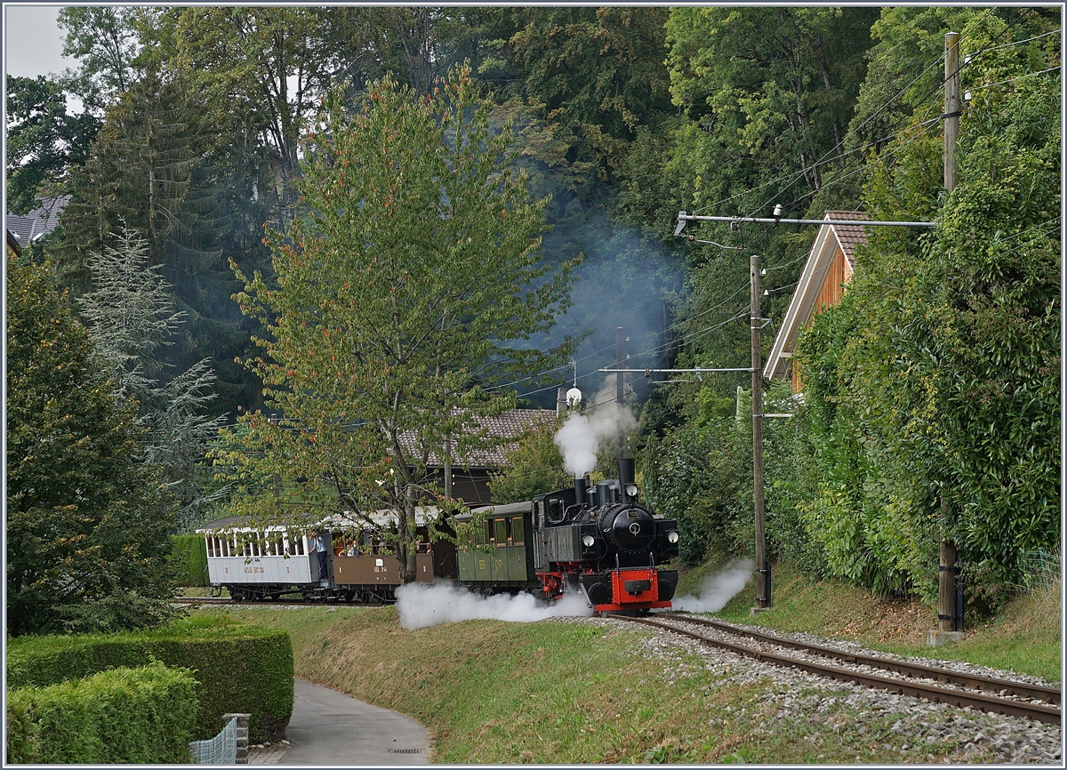 The G 2x 2/2 105 by the Blonay-Chamby Railway near the Blonay Station on the way to Chamby.

19.09.2020