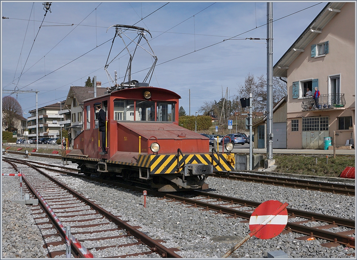 The GFM Te 4/4 14 in Palézieux. 
03.03.2019