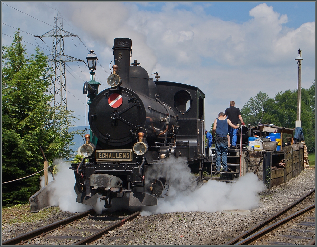 The LEB steamer G 3/3 N° 8 by the B-C in Chaulin.
25.05.2015