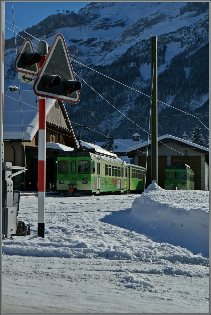 The local ASD Train 427 in Les Diablerets.
24.01.2014