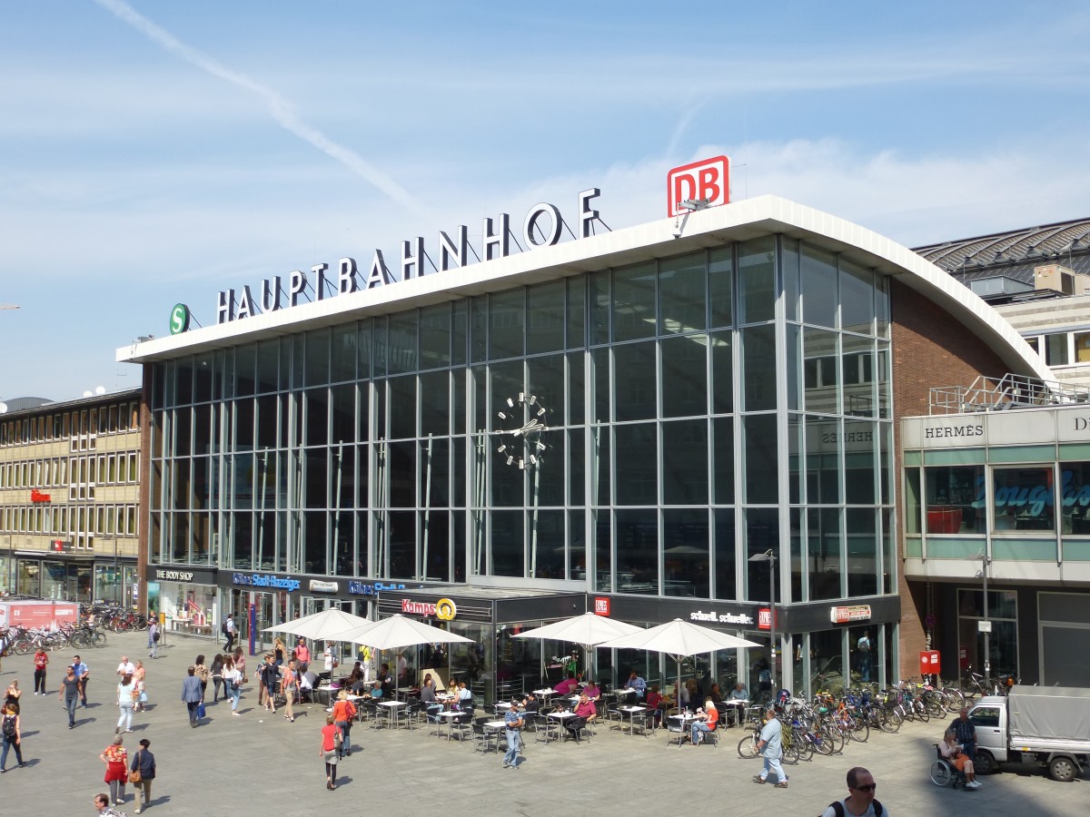 The main station of Cologne pictured on August 21st 2013.