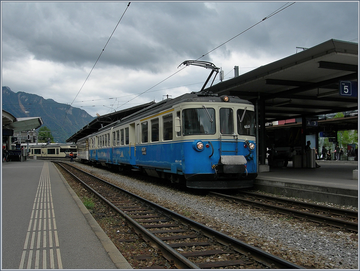 The MOB ABDe 8/8 4001  Suisse  in Montreux.
16.04.2017
