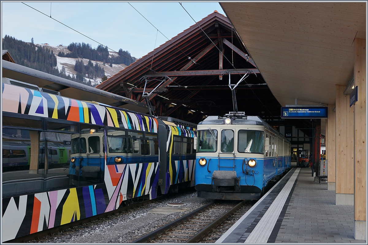 The MOB ABDe 8/8 4001 SUISS in Zweisimmen.
10.01.2018 