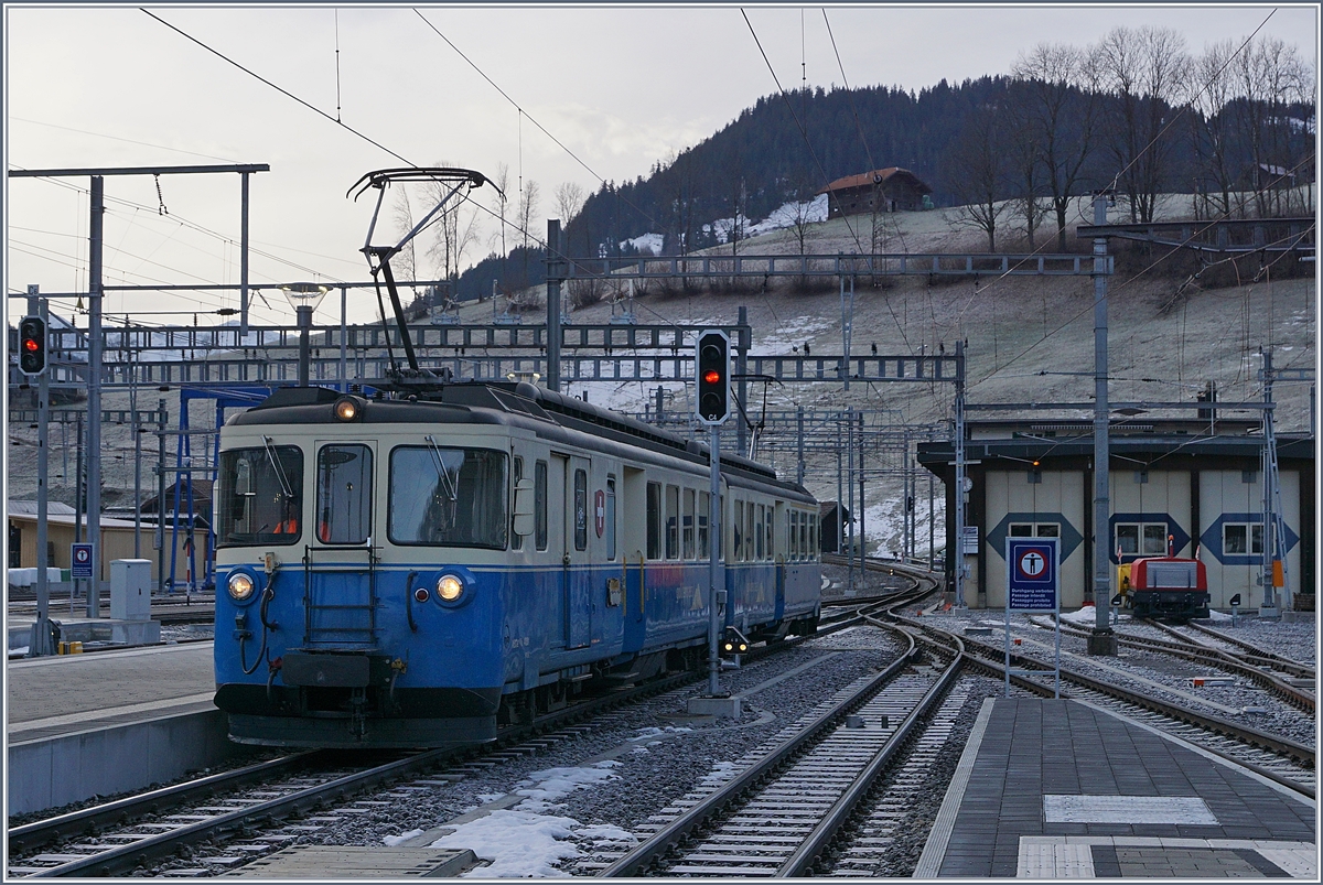 The MOB ABDe 8/8 4001 SUISSE in Zweisimmen.
10.01.2018