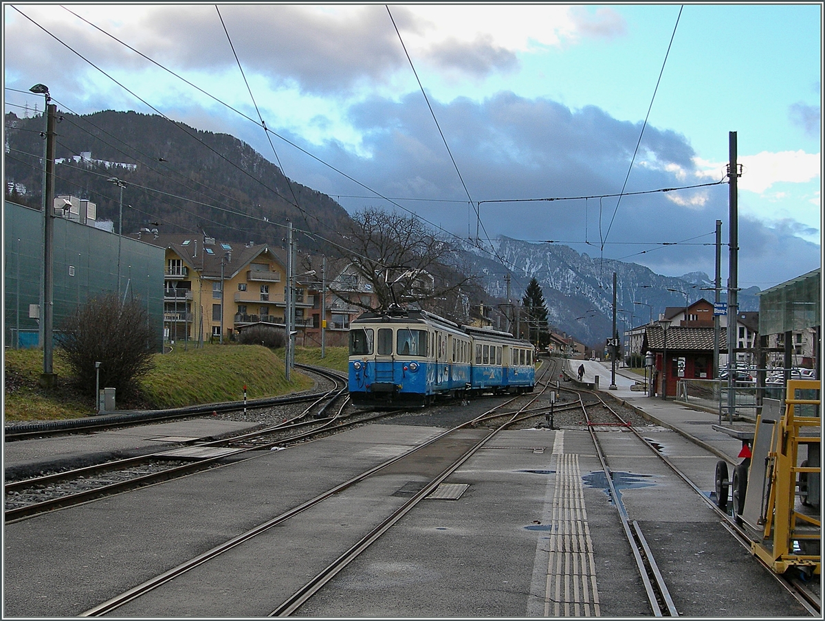 The MOB ABDe 8/8 4001 Suisse in Blonay.
27.01.2014