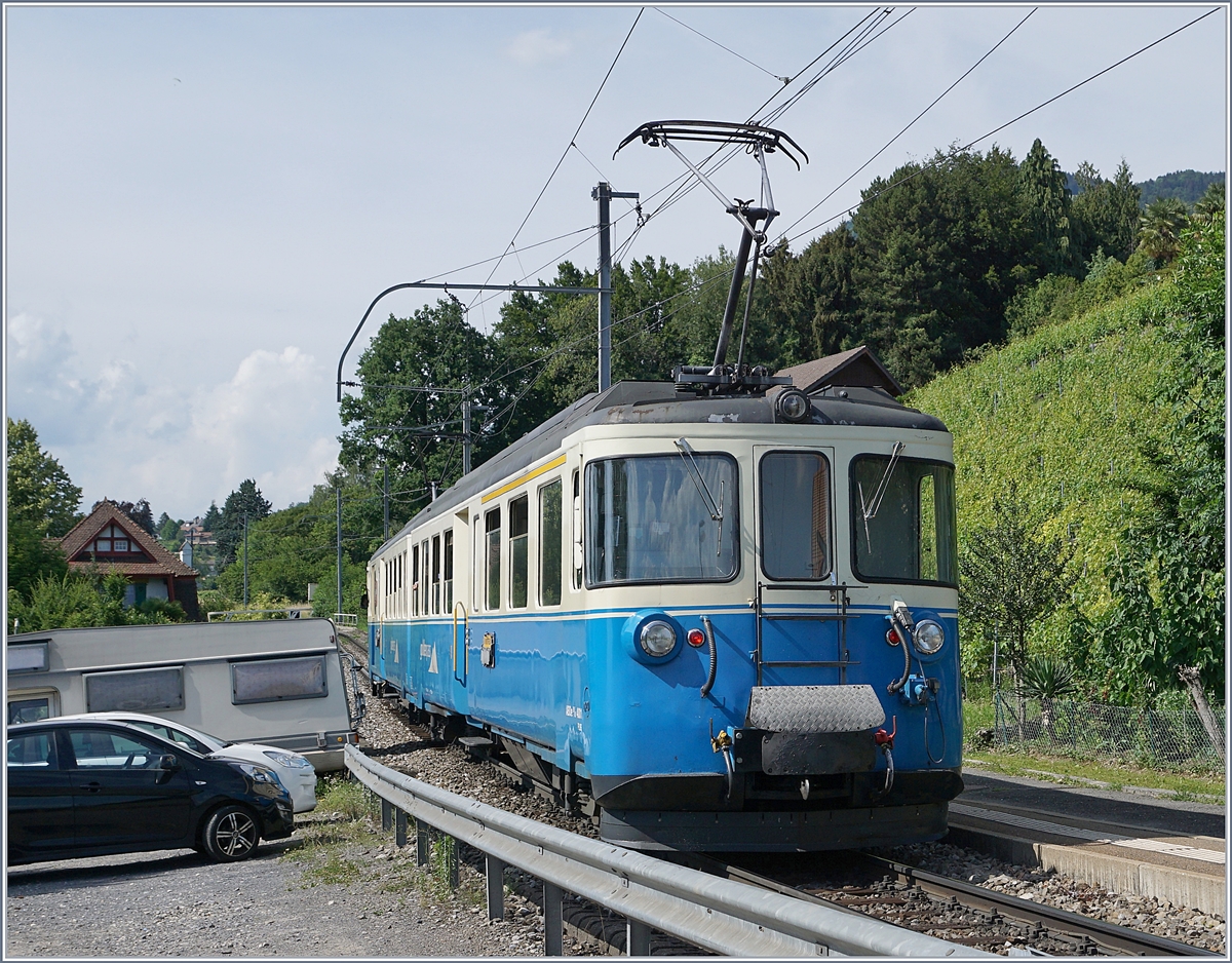 The MOB ABDe 8/8  4001 SUISSE in Planchamp.
21.06.2018