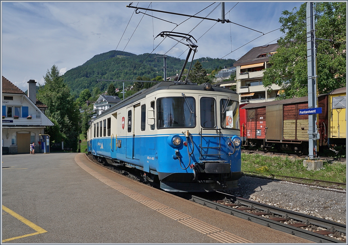 The MOB ABDe 8/8 4001 SUISSE in Fontanivent.
21.06.2018