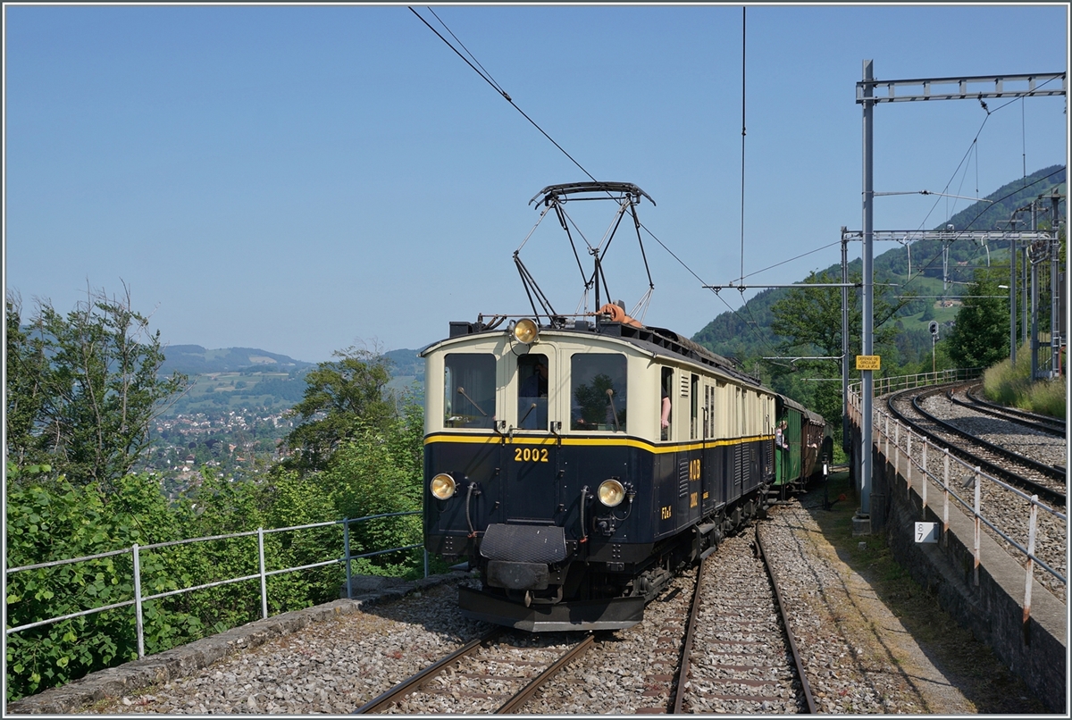 The MOB DZe 6/6 2002 by the Blonay-Chamby Railway in Chamby.

29. 05.2023