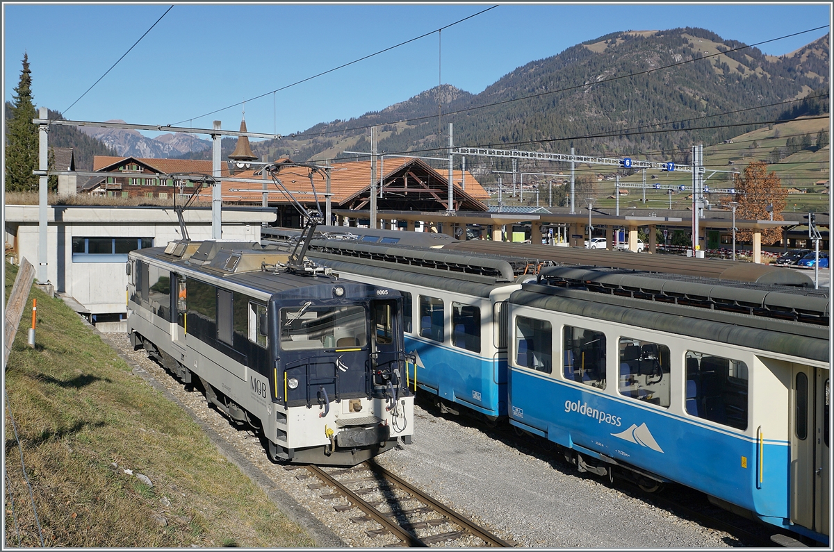 The MOB GDe 4/4 6005 in Zweisimmen.

25.11.2020