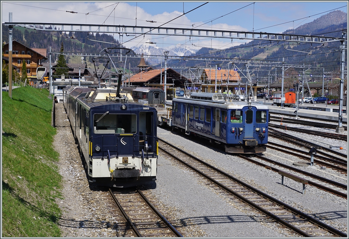 The MOB GDe 4/4 6005 and BDe 4/4 3002 in Zweismmen. 

14.04.2021