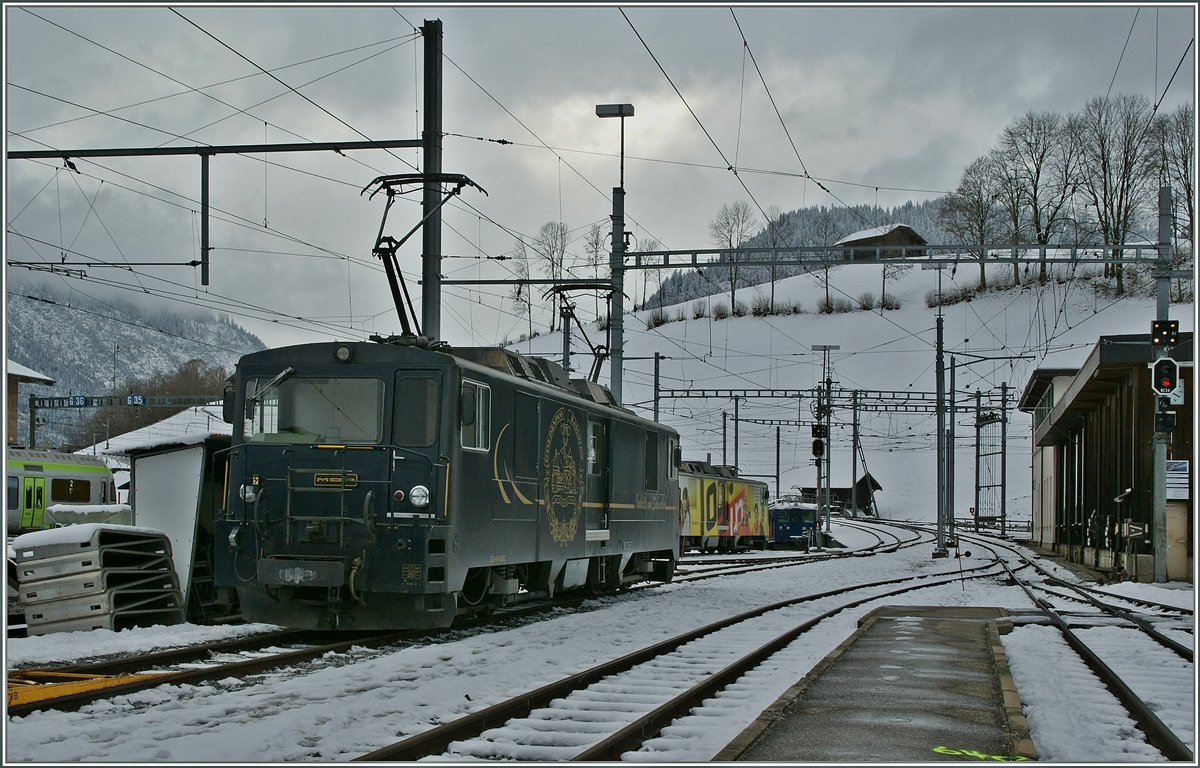 The MOB GDe 4/4 Serie 6000 in Zweisimmen.
24.11.2013