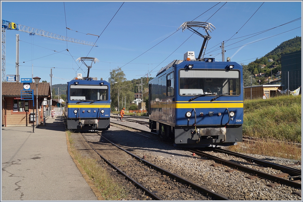 The MOB Gem 2/2 2502 and 2504 in Blonay.

27.08.2020