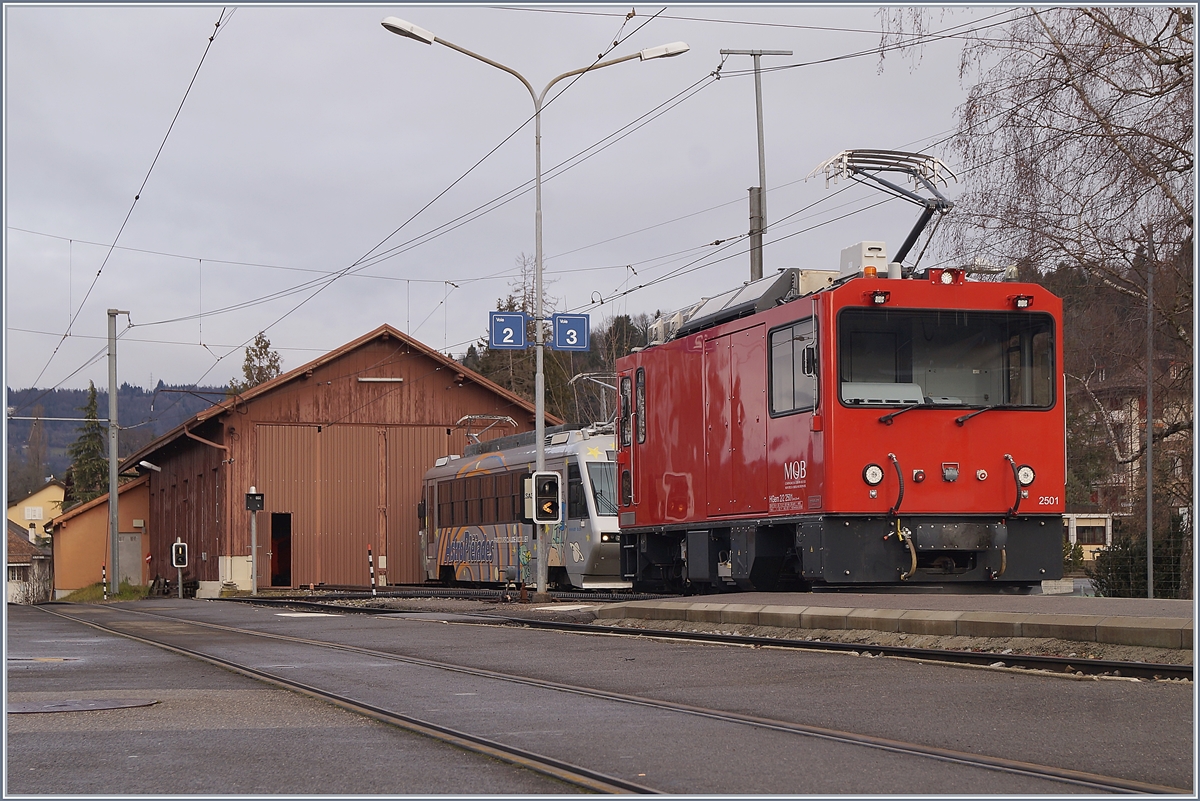 The MOB HGem 2/2 2501 by Test-Runs in Blonay. 

31.01.2020