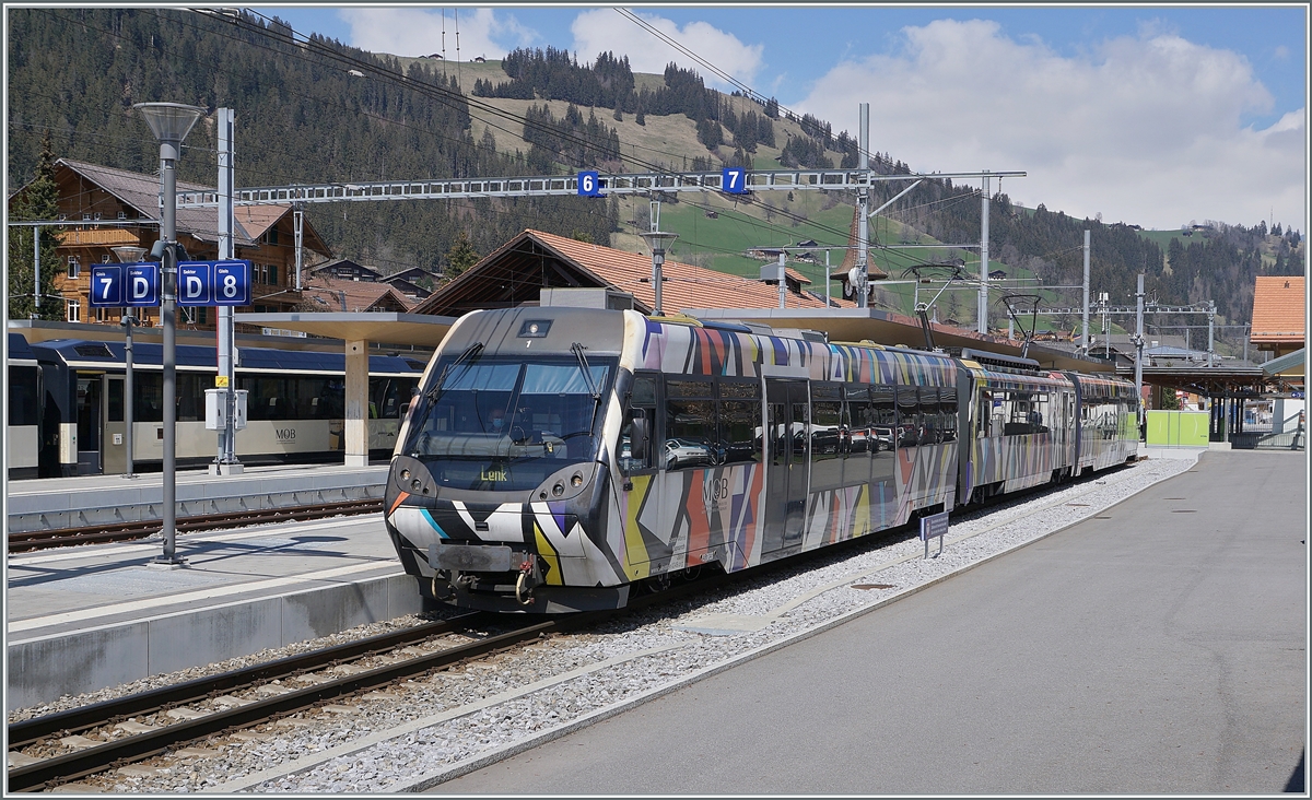 The MOB Lenkerpendel  Monach  (created by -Sarah Morris) Be 4/4 (Serie 5000) in Zweisimmen. 

14.04.2021