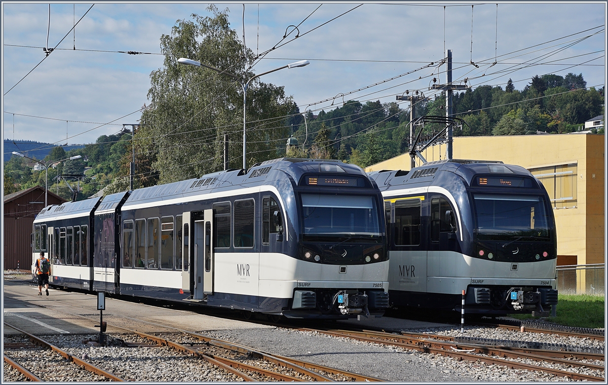 The MVR ABeh 2/6 7505 and 7504 in Blonay.
03.09.2018